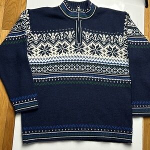 Steffner sport wool half‎ zip vtg sweater